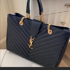 YSL Black Quilted Shoulder Bag
